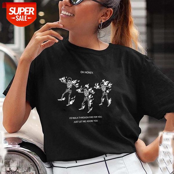 sunfiz YF Oh Honey I'd Walk Through Fire for You Just Let Me Adore You Funny Skull People Printed Women Tee Harry Styles Top #Tv0n, White
sunfiz YF Oh Honey I'd Walk Through Fire for You Just Let Me Adore You Funny Skull People Printed Women Tee Harry Styles Top #Tv0n, White