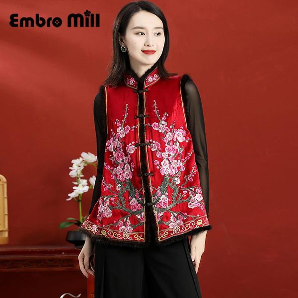 women's vests chinese style vest retro disc button silk acetate embroidery single-breasted plus size down cotton waistcoat m-3xl, Black;white
women's vests chinese style vest retro disc button silk acetate embroidery single-breasted plus size down cotton waistcoat m-3xl, Black;white