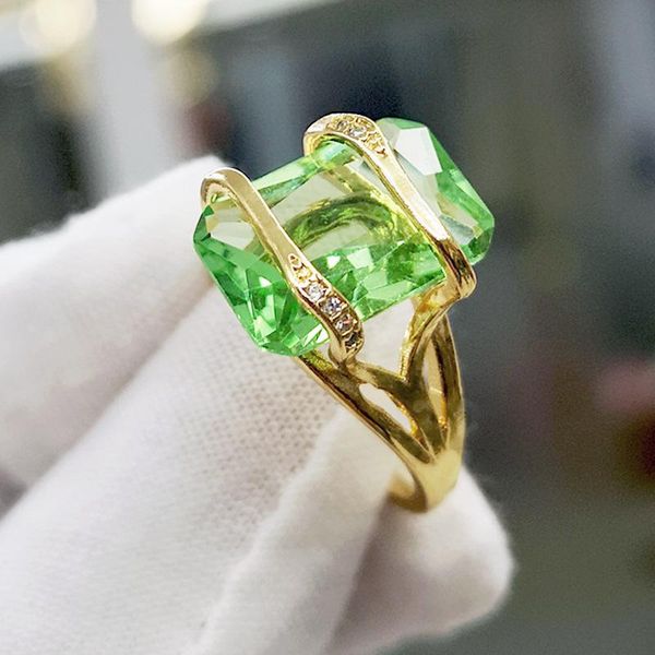 wedding rings dainty female green crystal stone ring classic gold color engagement luxury square zircon for women, Slivery;golden
wedding rings dainty female green crystal stone ring classic gold color engagement luxury square zircon for women, Slivery;golden