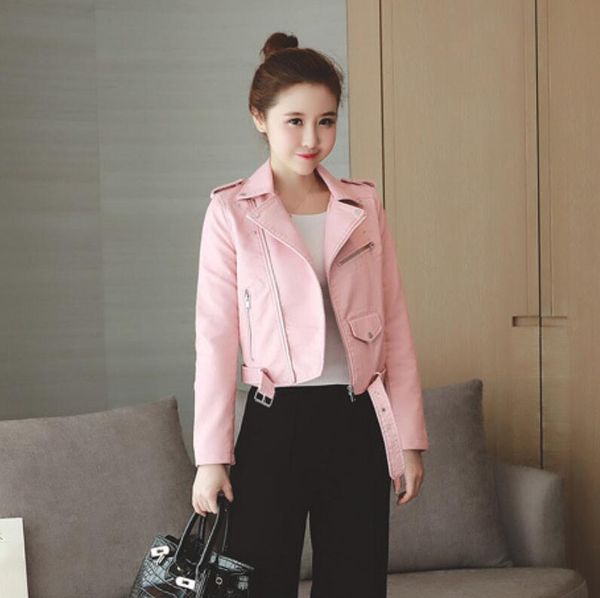 women's jackets fashion jacket autumn/winter 2021 leather plain short slim motorcycle coat women, Black;brown
women's jackets fashion jacket autumn/winter 2021 leather plain short slim motorcycle coat women, Black;brown
