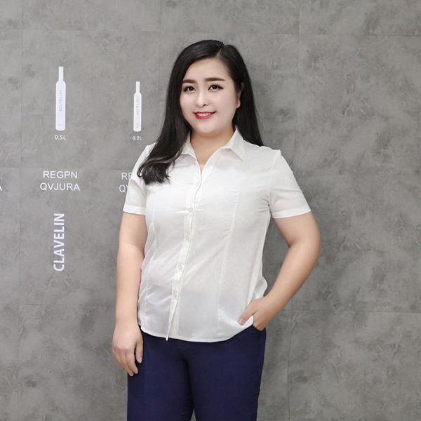 women's blouses & shirts korean fashion women short sleeve striped summer office lady ol formal workwear button up shirt plus size h19, White
women's blouses & shirts korean fashion women short sleeve striped summer office lady ol formal workwear button up shirt plus size h19, White