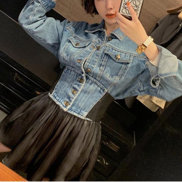 women's jackets lapel long sleeve single-breasted waist short denim jacket plus woman casual simple fashion 2021 autumn coat tv674, Black;brown
women's jackets lapel long sleeve single-breasted waist short denim jacket plus woman casual simple fashion 2021 autumn coat tv674, Black;brown