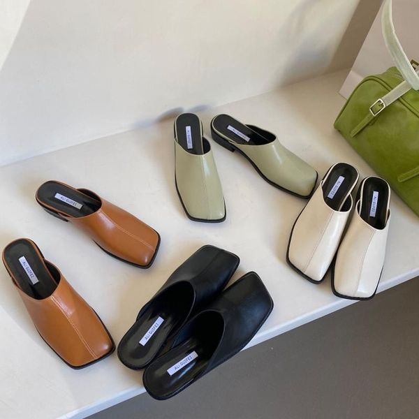 slippers shoes women female med mules square heel slides cover toe low fashion soft 2021 block luxury spring rome pu fabri, Black
slippers shoes women female med mules square heel slides cover toe low fashion soft 2021 block luxury spring rome pu fabri, Black