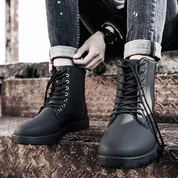 2019 new mens leather boots pu riding equestrian motorcycle boots man fashion casual ankle shoes europe classics shine hjm89, Black;white
2019 new mens leather boots pu riding equestrian motorcycle boots man fashion casual ankle shoes europe classics shine hjm89, Black;white