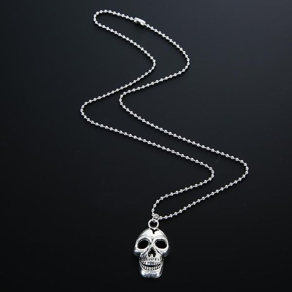 pendant necklaces skull necklace antique silver color beads chain for women men punk jewelry
pendant necklaces skull necklace antique silver color beads chain for women men punk jewelry