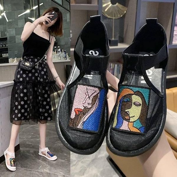 sandals summer lace organza face makeup net red single shoes flat lazy women's trend, Black
sandals summer lace organza face makeup net red single shoes flat lazy women's trend, Black