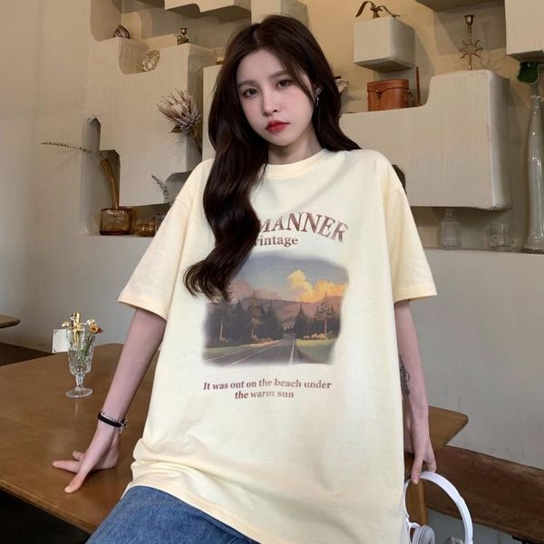 women's t-shirt female korean harajuku landscape letter print loose tshirt t-shirts japanese kawaii ulzzang clothes for women, White
women's t-shirt female korean harajuku landscape letter print loose tshirt t-shirts japanese kawaii ulzzang clothes for women, White
