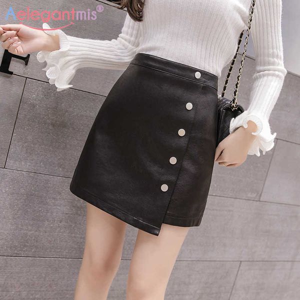 aelegantmis summer elegant black high waist plus size pu leather skirt fashion women mini ladies slim a-line short s 210607
aelegantmis summer elegant black high waist plus size pu leather skirt fashion women mini ladies slim a-line short s 210607