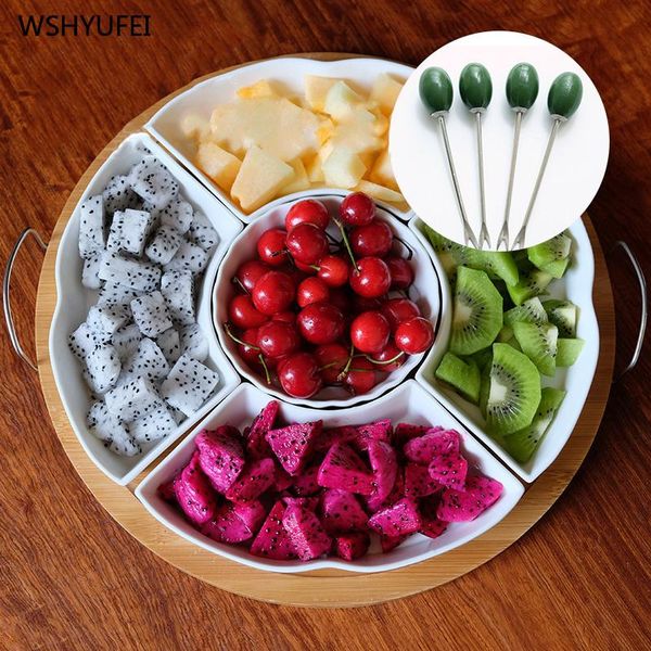 dishes & plates white round ceramic platter solid wood plate fruit candy nut jewelry display dustproof can put the living room snack
dishes & plates white round ceramic platter solid wood plate fruit candy nut jewelry display dustproof can put the living room snack