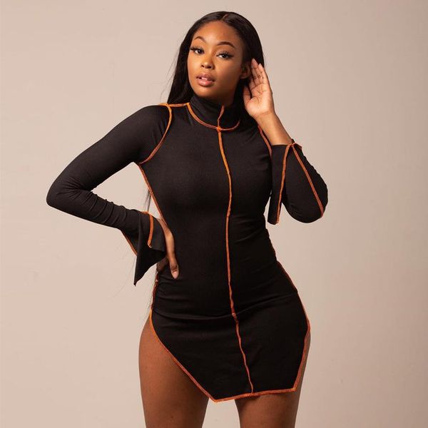 casual dresses vs&llwq 2021 women fall black ribbed bodycon dress long sleeve slit mini for club night wear, Black;gray
casual dresses vs&llwq 2021 women fall black ribbed bodycon dress long sleeve slit mini for club night wear, Black;gray