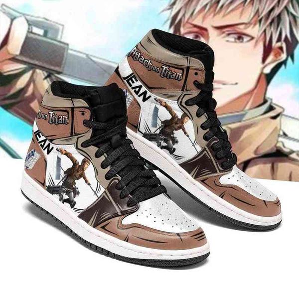 luxury custom shoes anime fan diy sneakers jean-kirstein mens basketball shoes jumpman 1 model custom trainers casual shoese