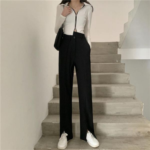 women's pants & capris 2774 women split spring korean version of high waist casual, Black;white
women's pants & capris 2774 women split spring korean version of high waist casual, Black;white