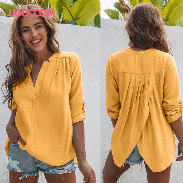 ugoccam v-neck blouse clothes women autumn long sleeve and blouses casual women shirts blouses female clothing cx200617, White
ugoccam v-neck blouse clothes women autumn long sleeve and blouses casual women shirts blouses female clothing cx200617, White