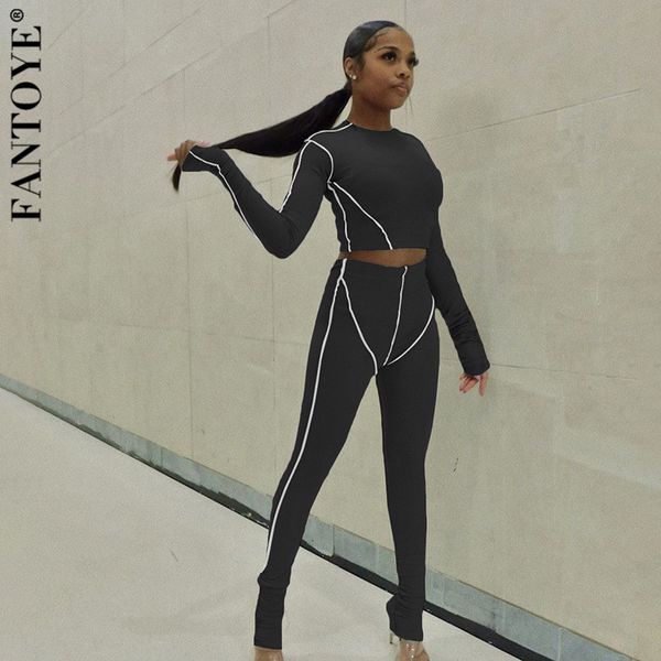 2021 new striped patchwork o neck two pieces women casual sleeve crop and long pant sets fitness clubwear suits 1hbz, Black;brown
2021 new striped patchwork o neck two pieces women casual sleeve crop and long pant sets fitness clubwear suits 1hbz, Black;brown