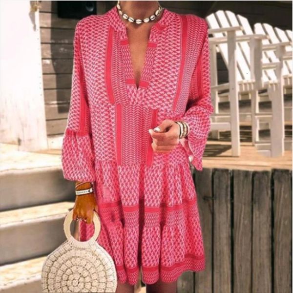 spring mini boho casual womens dress loose long sleece v neck beach printed pleated slim party lady vestidos, Black;gray
spring mini boho casual womens dress loose long sleece v neck beach printed pleated slim party lady vestidos, Black;gray