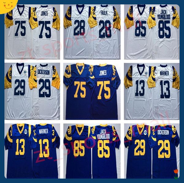ncaa football 29 eric dickerson 13 kurt warner 28 marshall faulk jersey 85 jack youngblood 75 deacon jones blue white mans vintage, Black;red
ncaa football 29 eric dickerson 13 kurt warner 28 marshall faulk jersey 85 jack youngblood 75 deacon jones blue white mans vintage, Black;red
