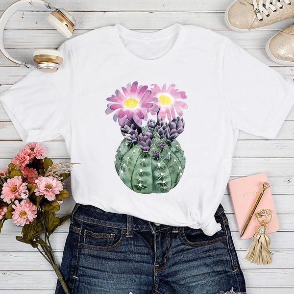 women's t-shirt 90s fashion spring summer tshirt t-shirts women plant flower floral cactus graphic female print clothes tee t-shirtlady, White
women's t-shirt 90s fashion spring summer tshirt t-shirts women plant flower floral cactus graphic female print clothes tee t-shirtlady, White