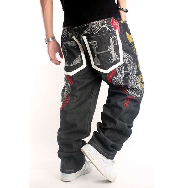 hip hop hip hop hip hop jeans fashion men's straddle pants python embroidery loose skateboard pants, Blue
hip hop hip hop hip hop jeans fashion men's straddle pants python embroidery loose skateboard pants, Blue