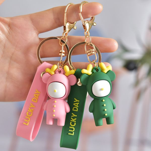 korean creative soft rubber deer elk key chain women's bag pendant grab doll small gifta1, Silver
korean creative soft rubber deer elk key chain women's bag pendant grab doll small gifta1, Silver