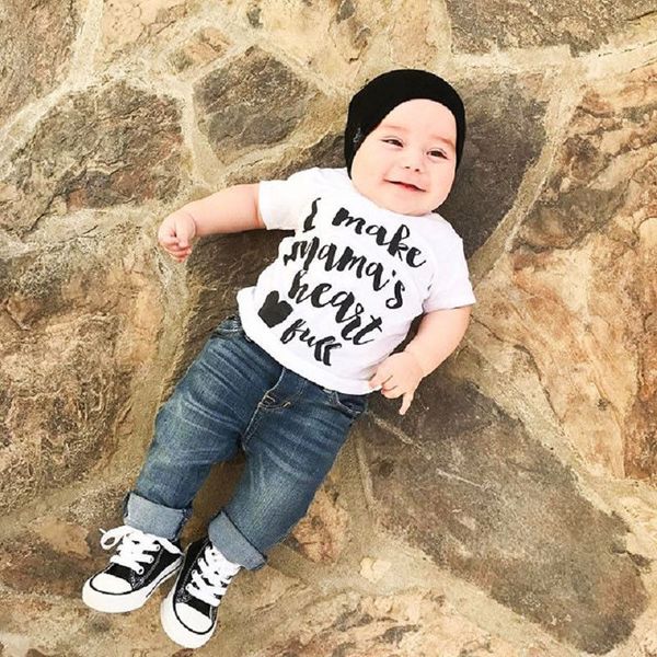 fashion casual toddler baby boys 1-5y summer 2pcs short sleeve pullover letter print white t-shirt denim pants
fashion casual toddler baby boys 1-5y summer 2pcs short sleeve pullover letter print white t-shirt denim pants