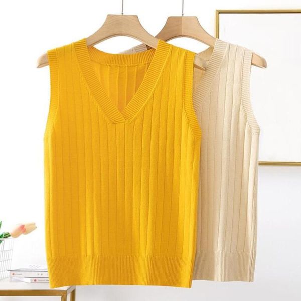 women's vests women slim knitted sweater vest female elastic basic ladies v-neck pullover girls waistcoat pull femme, Black;white
women's vests women slim knitted sweater vest female elastic basic ladies v-neck pullover girls waistcoat pull femme, Black;white