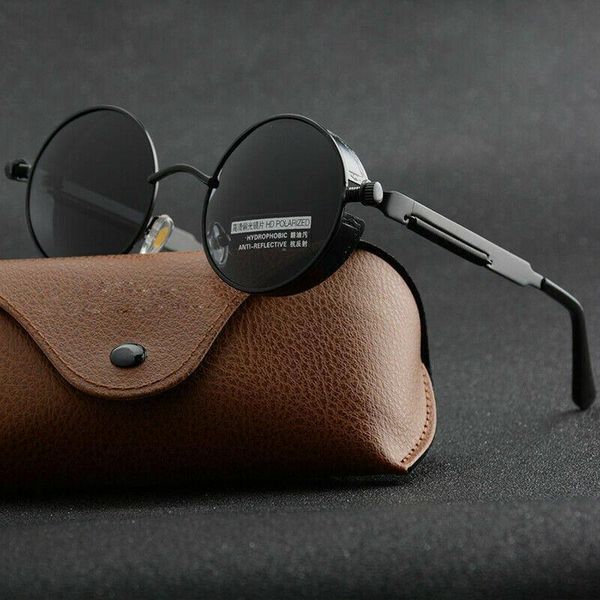 sunglasses vintage polarized steampunk mens design round uv400 sun glasses, White;black
sunglasses vintage polarized steampunk mens design round uv400 sun glasses, White;black