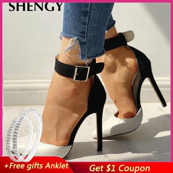 dress shoes 2021 fashion women summer thin high heels buckle peep toe sandals office hollow out party pumps wedding ladies, Black
dress shoes 2021 fashion women summer thin high heels buckle peep toe sandals office hollow out party pumps wedding ladies, Black