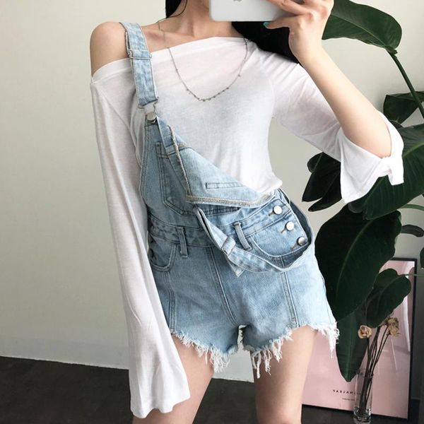 jumpsuit jeans women summer 2021 vintage ripped overalls short pants summer strap sleeveless clothing mini short denim trouser, White;black
jumpsuit jeans women summer 2021 vintage ripped overalls short pants summer strap sleeveless clothing mini short denim trouser, White;black