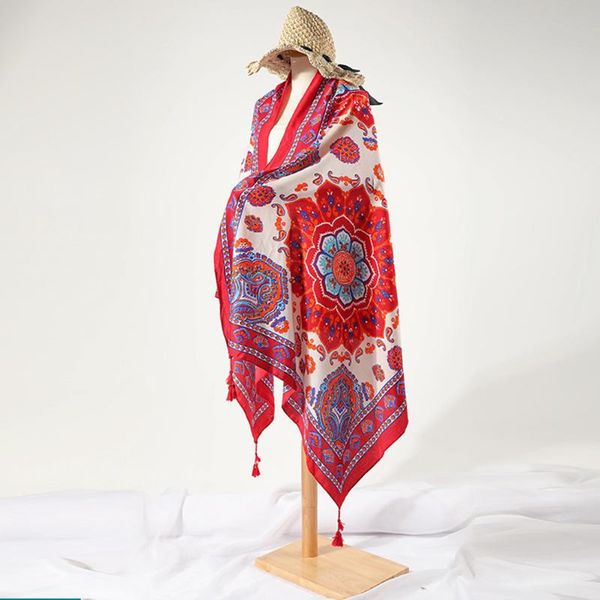 pool & accessories women boho shawl printed beach scarf ethnic travel seaside wrap smn88