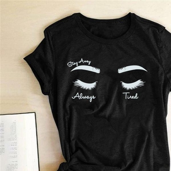 stay away always tired print women t shirt personality eyelash summer funny t shirt women casual harajuku aesthetic tees, White
stay away always tired print women t shirt personality eyelash summer funny t shirt women casual harajuku aesthetic tees, White