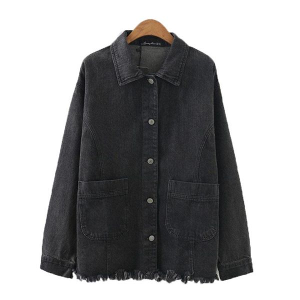 women's jackets 2021 oversize women autumn winter denim jacket printed long sleeves black jeans coat female plus size 5xl casual outerw, Black;brown
women's jackets 2021 oversize women autumn winter denim jacket printed long sleeves black jeans coat female plus size 5xl casual outerw, Black;brown