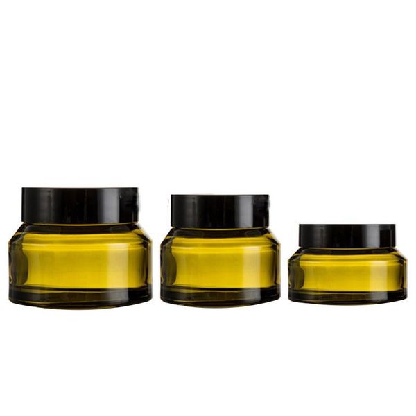 5pcs 15g 30g 50g amber green glass facial cream empty jar cosmetic sample container travel refillable bottles pot with black lid
5pcs 15g 30g 50g amber green glass facial cream empty jar cosmetic sample container travel refillable bottles pot with black lid