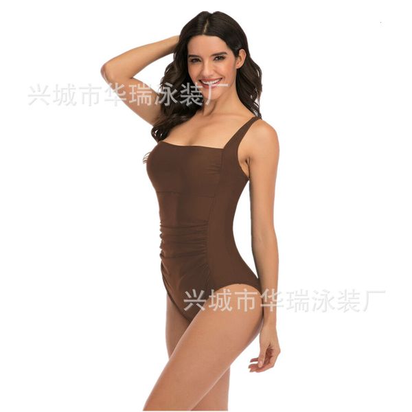 size new one piece solid large color tight high elastic conservative swimsuit woman, White;black
size new one piece solid large color tight high elastic conservative swimsuit woman, White;black