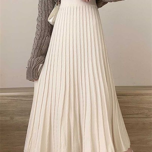 surmiitro fashion autumn winter warm knitted midi long pleated skirt women korean style mid-length high waist female 211124, Black
surmiitro fashion autumn winter warm knitted midi long pleated skirt women korean style mid-length high waist female 211124, Black