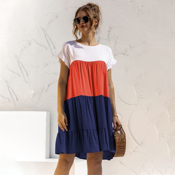 casual dresses summer stitching oversize loose arrival ladies short sleeve ruffles cupcake female beach 9mq7, Black;gray
casual dresses summer stitching oversize loose arrival ladies short sleeve ruffles cupcake female beach 9mq7, Black;gray