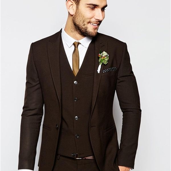 men's suits & blazers design one button brown groom smoking wedding fathers prom (jacket + pants vest tie) 9fmh, White;black
men's suits & blazers design one button brown groom smoking wedding fathers prom (jacket + pants vest tie) 9fmh, White;black