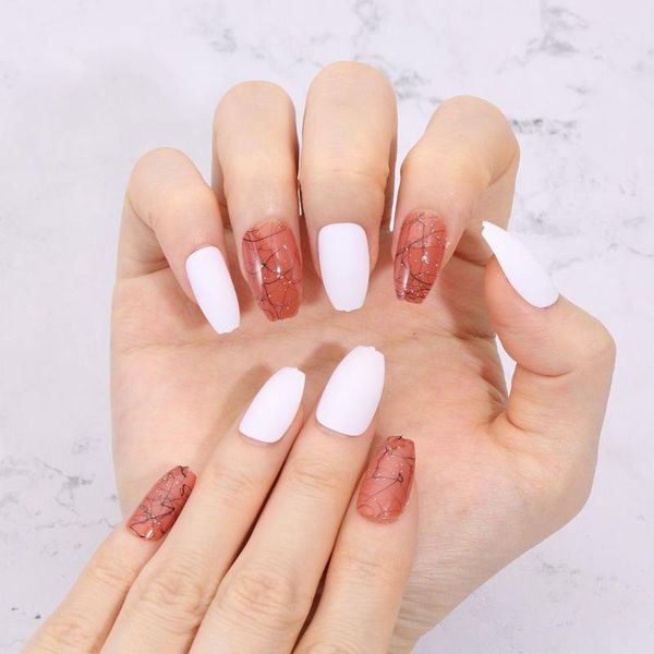 false nails frosted matte ballerina nail almond patch brushed fake detachable ballet long paragraph tip fashion tools, Red;gold
false nails frosted matte ballerina nail almond patch brushed fake detachable ballet long paragraph tip fashion tools, Red;gold