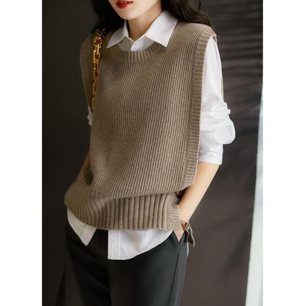 women's vests tuck in the hole sweater vest college style versatile show thin 2021 spring and autumn, Black;white
women's vests tuck in the hole sweater vest college style versatile show thin 2021 spring and autumn, Black;white