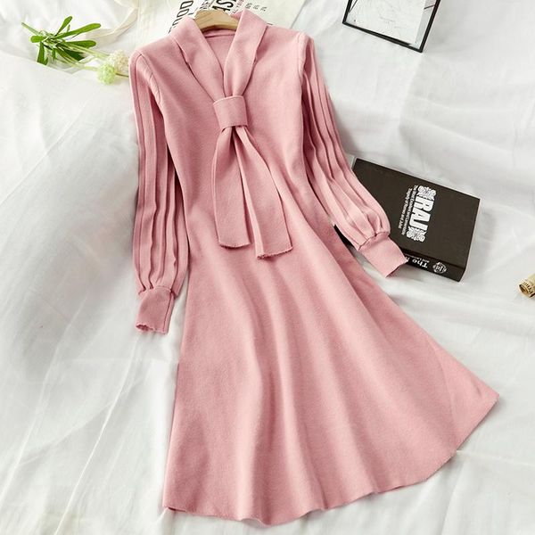 casual dresses women winter knitted 2021 korean long sleeve v-neck elegant warm mini sweater dress autumn women's clothing, Black;gray
casual dresses women winter knitted 2021 korean long sleeve v-neck elegant warm mini sweater dress autumn women's clothing, Black;gray
