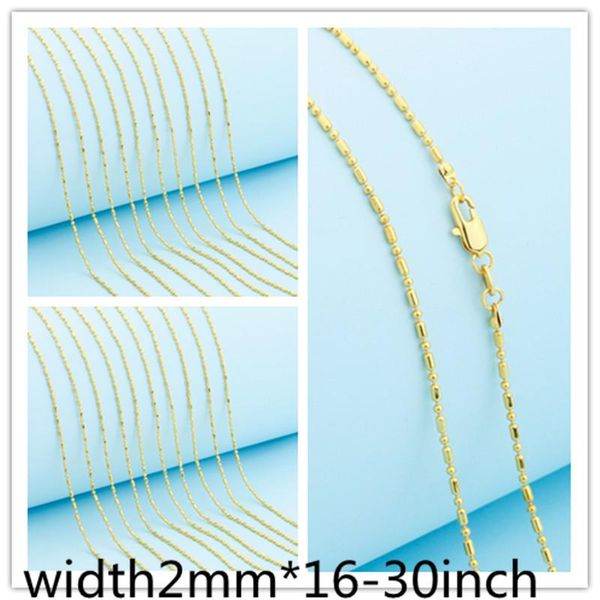 pendant necklaces promotion wholesale gold filled necklace fashion jewelry 2mm column ball "16-30" inches chain lobster clasp, Silver
pendant necklaces promotion wholesale gold filled necklace fashion jewelry 2mm column ball "16-30" inches chain lobster clasp, Silver