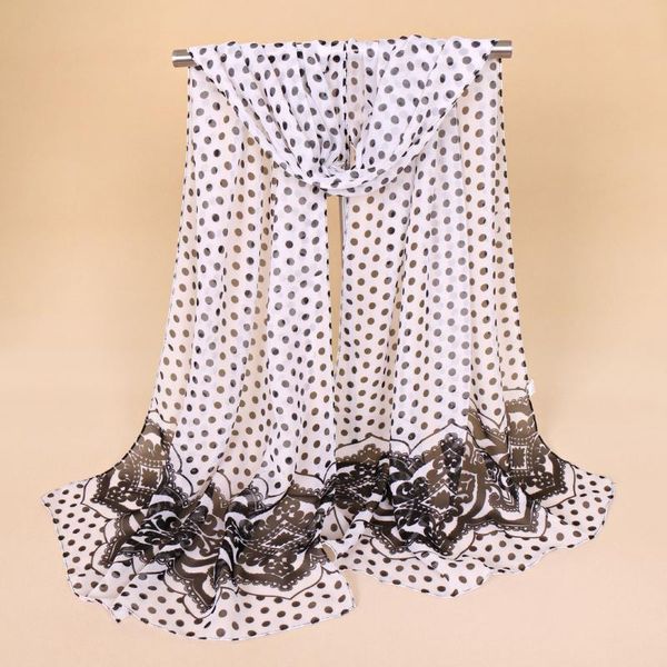 scarves the royal classic lovely polka dot chiffon silk scarf high-end fashion girl long style shawl for lady, Blue;gray
scarves the royal classic lovely polka dot chiffon silk scarf high-end fashion girl long style shawl for lady, Blue;gray