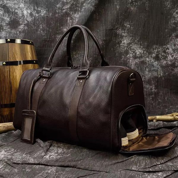ffashionstore duffel bags genuine leather men women travel bag soft real cowhide carry hand luggage shoulder male female
ffashionstore duffel bags genuine leather men women travel bag soft real cowhide carry hand luggage shoulder male female
