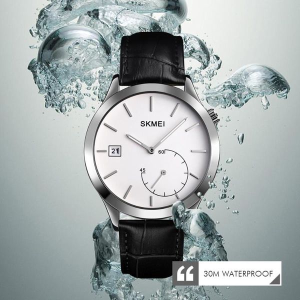 wristwatches skmei brand watch quartz business fashion casual watches leather 30m waterproof birthday gift wristwatch mens clock, Slivery;brown
wristwatches skmei brand watch quartz business fashion casual watches leather 30m waterproof birthday gift wristwatch mens clock, Slivery;brown