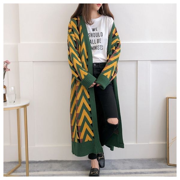 hsa women long sweater cardigans 2021 autumn winter long sweater jacket geometric knit cardigans long overcoat winter coat woman cx200810, White;black
hsa women long sweater cardigans 2021 autumn winter long sweater jacket geometric knit cardigans long overcoat winter coat woman cx200810, White;black