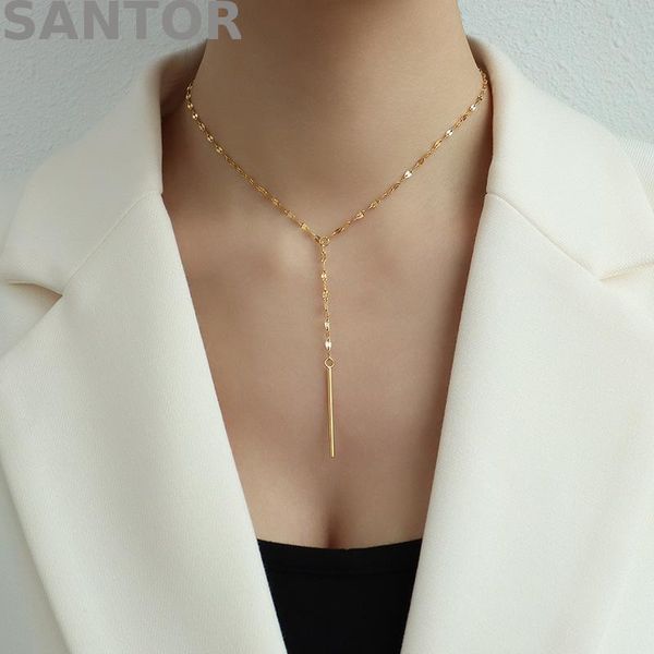 pendant necklaces french style y-neck chain tassel short necklace titanium steel gold plated punk women jewelry, Silver
pendant necklaces french style y-neck chain tassel short necklace titanium steel gold plated punk women jewelry, Silver