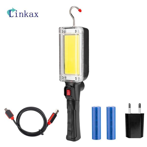 portable usb rechargeable cob led torch lantern work light night light camping lamp by 2*18650 battery magnet hook
portable usb rechargeable cob led torch lantern work light night light camping lamp by 2*18650 battery magnet hook