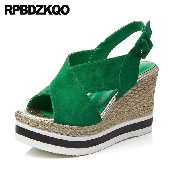 women rope shoes 2021 luxury slingback green pumps designer strap genuine leather wedge sandals high heels platform espadrilles, Black
women rope shoes 2021 luxury slingback green pumps designer strap genuine leather wedge sandals high heels platform espadrilles, Black