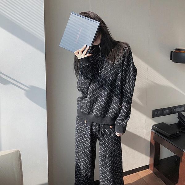 women's tracksuits edition loose small ling is half a turtle neck zipper sweet wind sweater wide-legged pants suit dress, Gray
women's tracksuits edition loose small ling is half a turtle neck zipper sweet wind sweater wide-legged pants suit dress, Gray