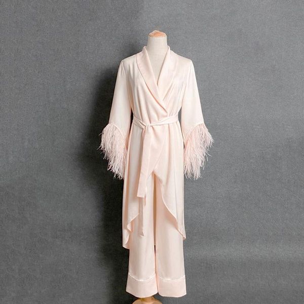 quality beauty miss 3 xin wu with pink feathers pajamas two-piece leisurewear long-sleeved pants robe qiu dong, White
quality beauty miss 3 xin wu with pink feathers pajamas two-piece leisurewear long-sleeved pants robe qiu dong, White