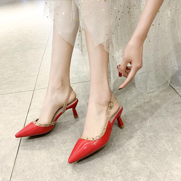 dress shoes high heel women's fine with single female 2021 fashion wild pointed net red rivet, Black
dress shoes high heel women's fine with single female 2021 fashion wild pointed net red rivet, Black